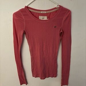 Hollister Coral Long Sleeve Tee